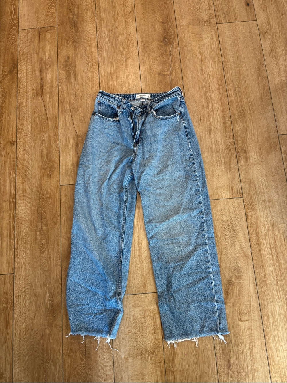 Abercrombie & Fitch Straight-Leg Jeans in Light Blue